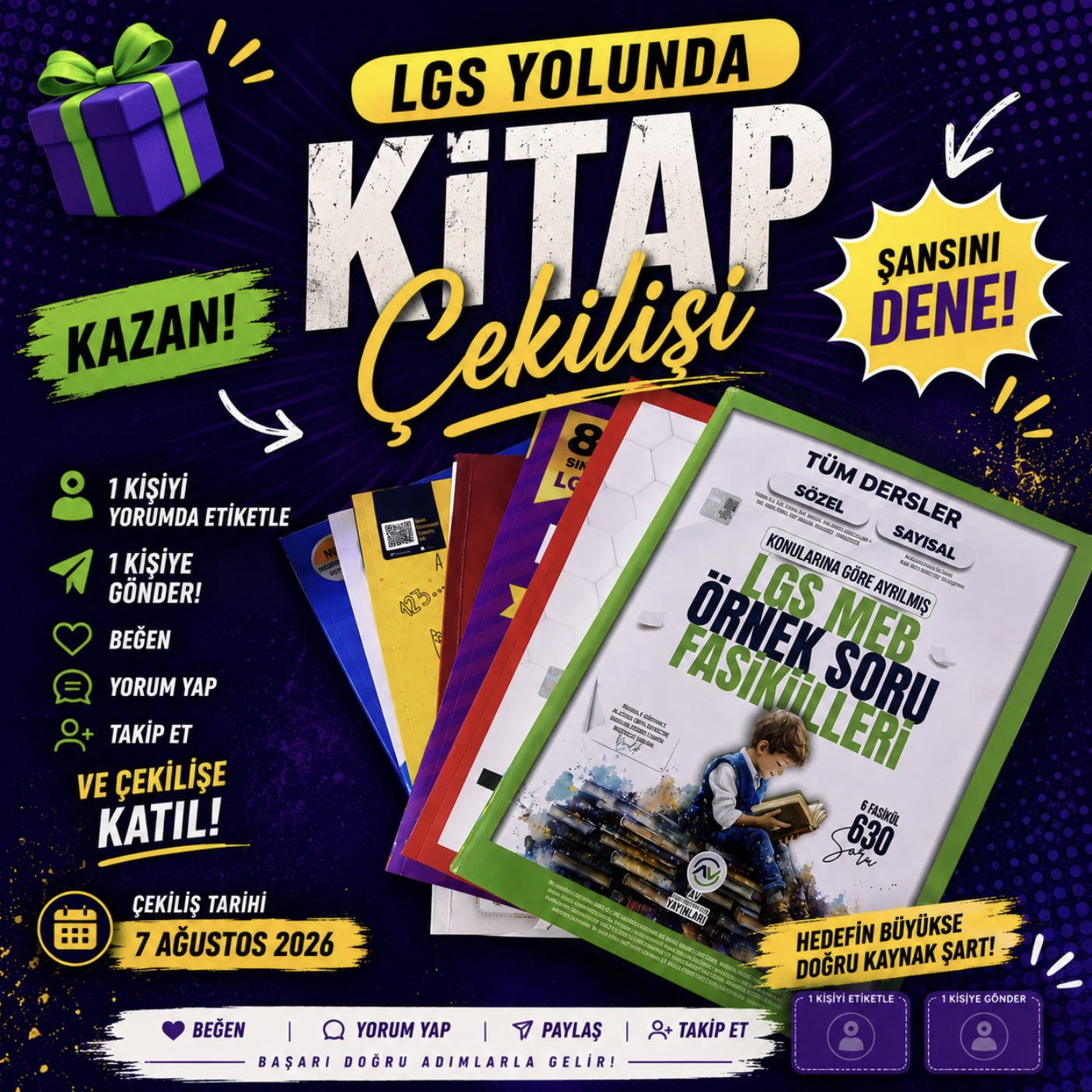 10 KİTAPLIK LGS ÇEKİLİŞİ BAŞLADI!